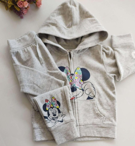 Conjunto Moletom Gap Original Bebe Minnie Mickey Infantil