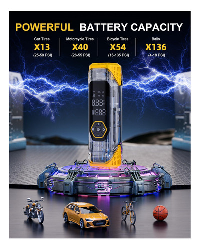 Compresor De Aire Portátil Portable Olgeo Tire Inflator, De