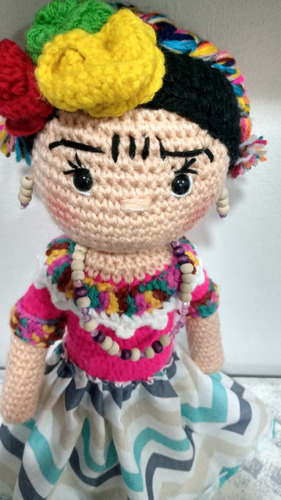 Souvenirs Frida Kahlo Crochet Amigurumi Movil Colgante