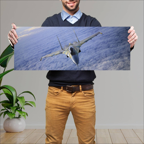 Cuadro 30x80cm Avion Sukhoi Su 24