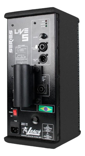 Caixa De Som Ativa Leacs Live 5 . 200 W Rms Preta Cor Preto