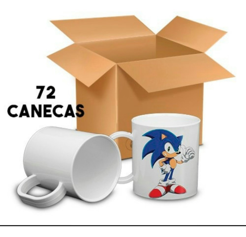 Caneca Plástica Polímero 325ml P/sublimação Branca Cx C/72+