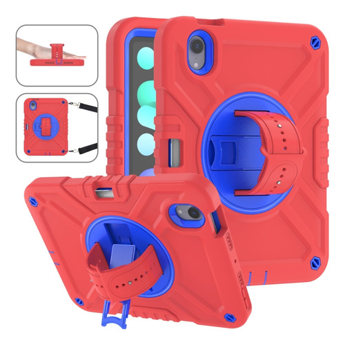 Funda Híbrida Roja Y Azul Para iPad Mini 6