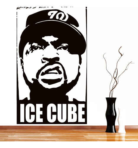 Vinilos Adhesivos Pared Sticker De Rapero Ice Cube30x43cms 