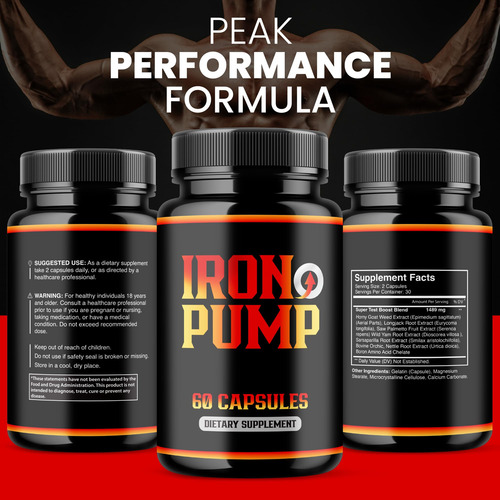 (pacote Com 2) Comprimidos Iron Pump Healthly Official Formu