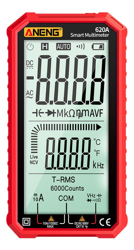 Aneng Multímetro Digital De 4,7 Pulgadas Ac/dc Rango Automát