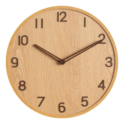 Reloj De Pared De Madera Nórdico Arte Silencioso