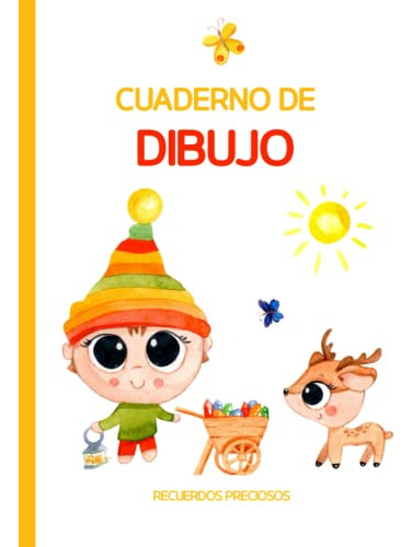 Cuaderno De Dibujo Niños: Libreta Elfo Con Ciervo Para Niñas