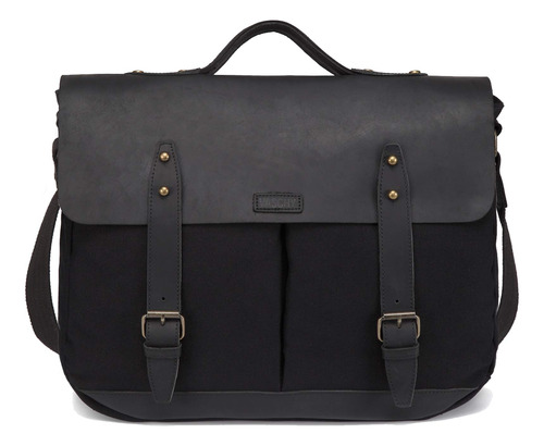 Bolso Bandolera Piel Para Hombre Diseño Vintage 15,6  Asa