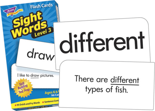 Tarjetas Flash Nivel 3 Sight Words Para Taladro De Habilidad