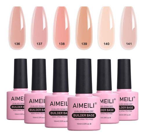 Aimeili Builder Base - Gel De Color Transparente, No Necesit