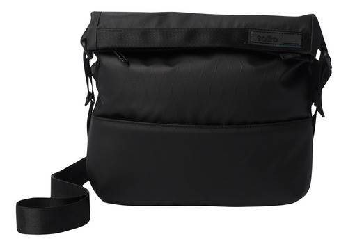 Totto Bolsa De Hombre Crossbody Bandolera Deploy - A Color Negro Diseño de la tela Lisa