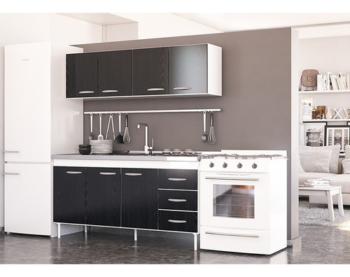 Imagen 2 de 9 de Combo Cocina 160 Bajo Mesada Alacena Mesada Acero Envio