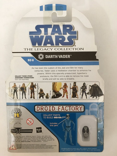 Unmasked Darth Vader Bd8 Star Wars The Legacy Collection (Usado)