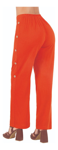 Pantalón Casual Dama Naranja 992-63
