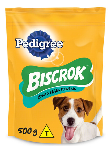 Petisco para Cães Adultos Raças Pequenas Leite Pedigree Biscrok Pouch 500g