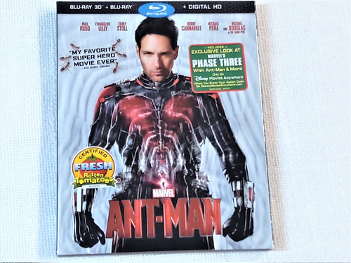 Pelicula Blu-ray   Ant-man - 2-disc Set W Black Case + Funda