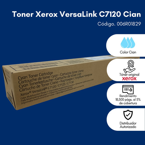 Tóner Xerox Versalink C7120 / C7125 / C7130 Cian 006r01829