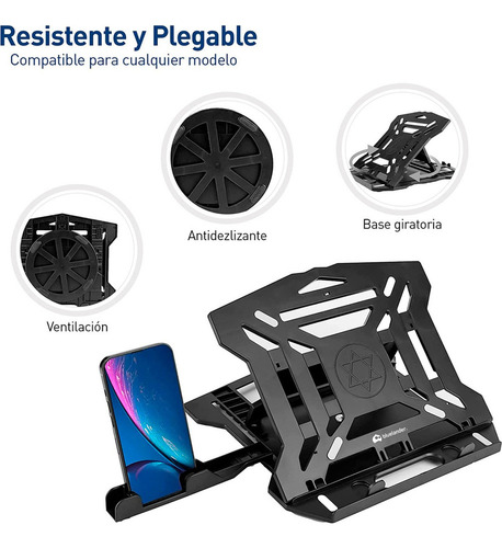 De Base Soporte Para Laptop Y Celular Con Base Giratoria
