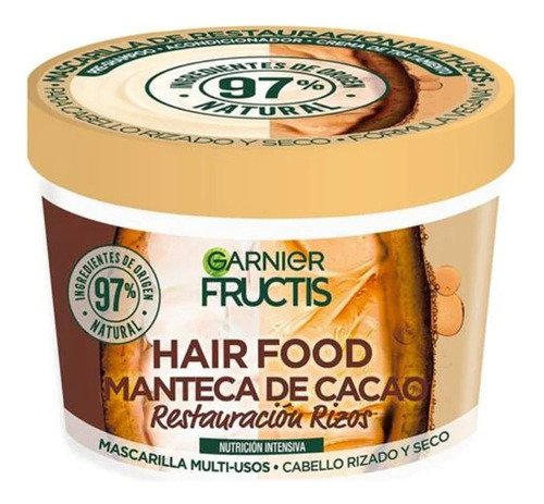 Mascarilla Hair Food Manteca De Cacao Cabello Rizado Y Seco