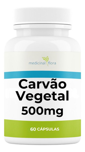 Carvão Vegetal Ativado 500mg 60 Cápsulas O Melhor Sabor Without Flavor