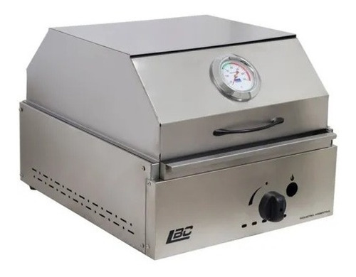 Imagen 3 de 4 de Parrilla A Gas Con Tapa Lbc Enlozada Gabinete Acero Inox