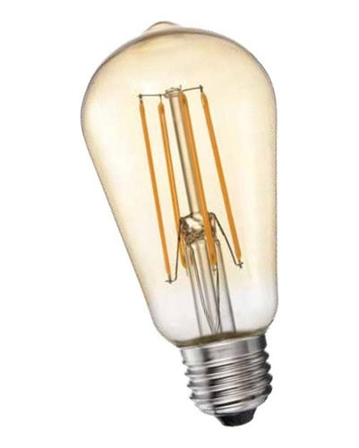 Pack X10 Lampara Led Filamento 7w Pera Vintage Cálida Gold