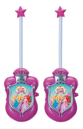 Walkie-talkie Art Brink Princesas de Princesas com 2 unidades rosa