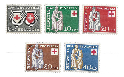 Suiza Año 1957 Serie Mint Pro Patria Yv 590/4 