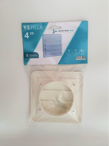 Imagen 4 de 8 de Rejilla Para Ducto 4 Pulgadas Blanco Masterfan