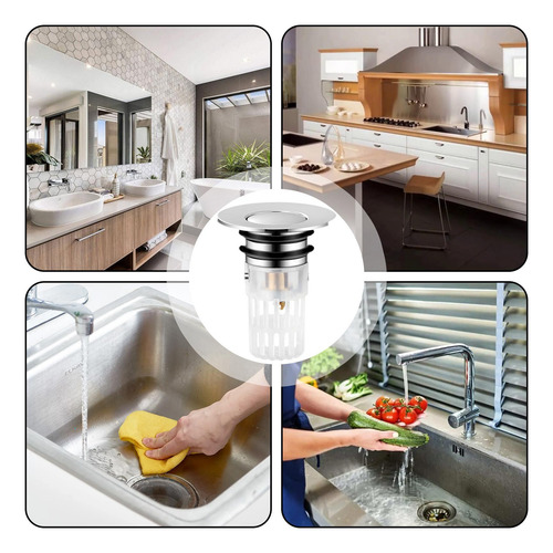 Tapón Para Fregadero De Baño Emergente Colador De Drenaje Co