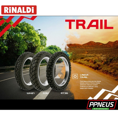 Par Pneu 120/80-18 E 90/90-21 Rinaldi R34 Xre300 Lander