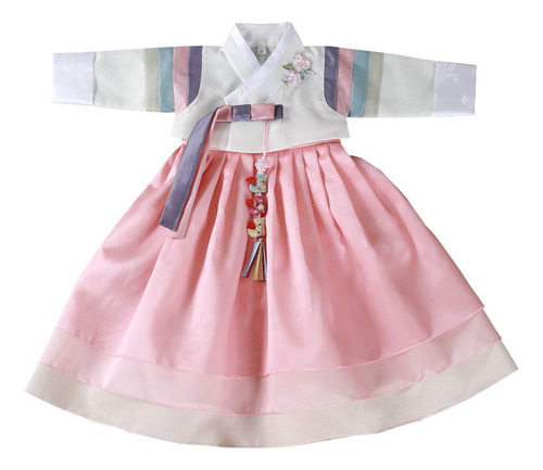 Chica Hanbok Bebé Corea Vestido Tradicional Pastel Multi C.