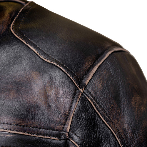 Imagen 8 de 10 de Campera Cuero Moto Stav Style 2 Protection Shock Control