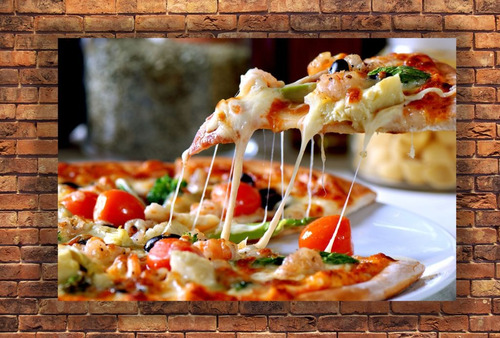 Cuadro Canvas Pizza Pizzeria Comidas Restoran Food M3