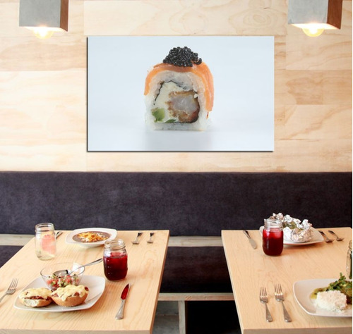 Vinilo Decorativo 20x30cm Sushi Roll Restaurante Gourmet