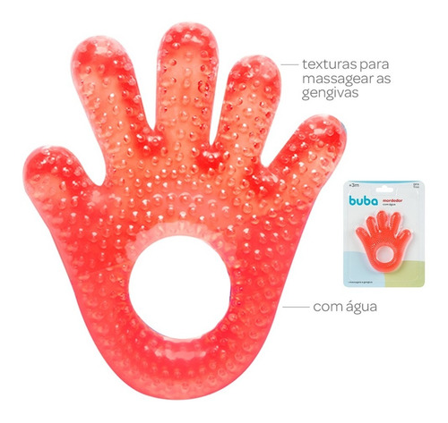 Imagem 3 de 6 de Mãozinha Mordedor Bebê Gelado + Luvinha Urso Massageador