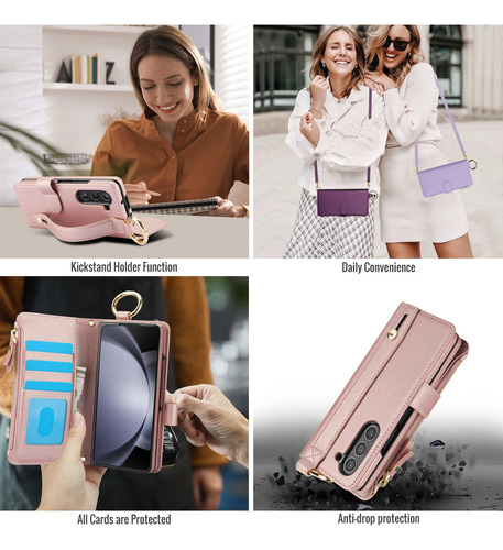 Funda De Cuero For Samsung Galaxy Z Fold 5 Z Fold 4 Z Fold