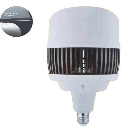 Lâmpada Led 100w Grande Iluminação Forte E27/e40 Branca Fria Cor da luz Branco Frio 6500k 110V/220V