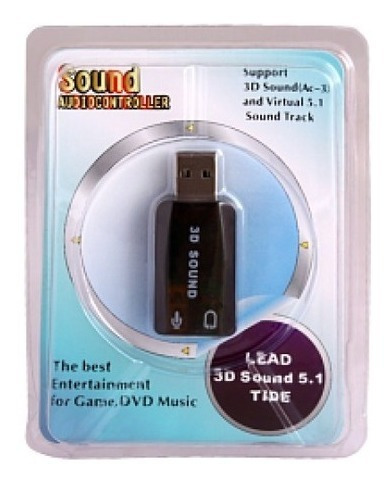 Imagen 2 de 6 de Placa De Sonido 3d Externa Por Usb Caballito Fac A Y B