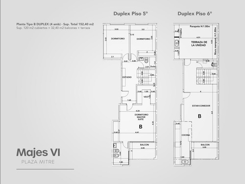 Depto En Dúplex 4 Amb Al Frente C/balcon Y Terraza - Plaza Mitre