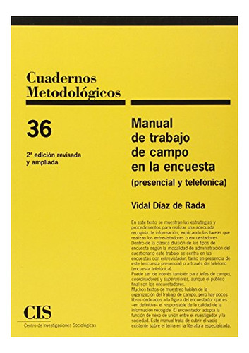 Libro Manual De Trabajo De Campo En La Encuesta  De Diaz De