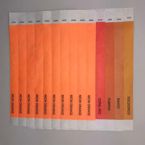 Imagen 3 de 9 de Manillas De Seguridad Para Eventos Tyvek X 1000 Sin Logo