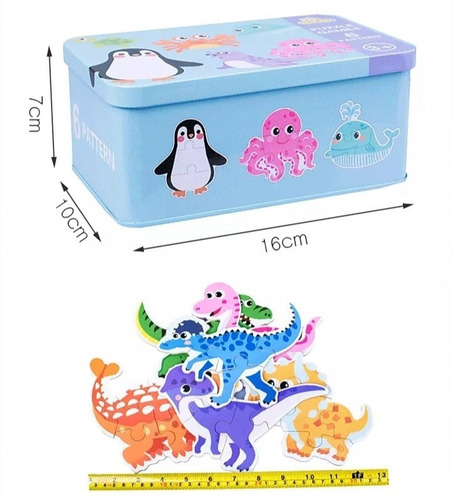 Puzzle Rompecabezas Juguete Didáctico Madera Animales