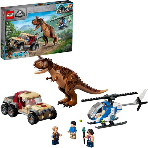 Set de construcción Lego Jurassic World Persecución del Dinosaurio Carnotaurus 240 piezas  en  caja