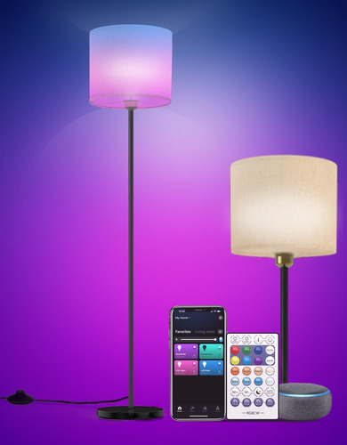 Wifi Lamparas De Pie Modernas Led Rgb Alexa Control Por App