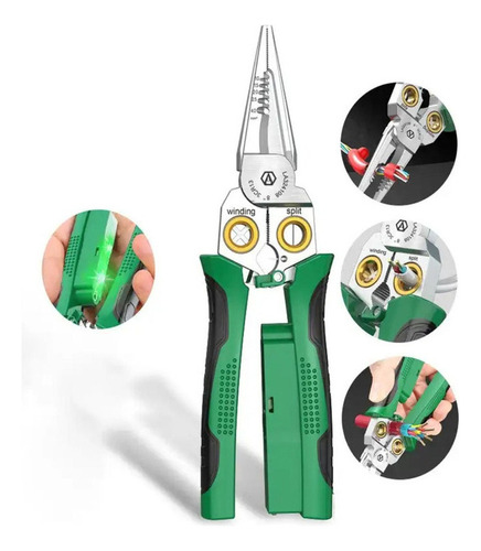Alicates De Electricista Multiusos Para Pelar Cables