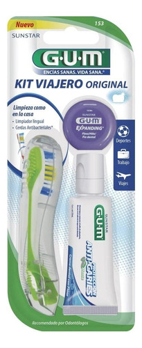 100 Kit De Higiene Bucal Gum Protección Anti Caries 3 Piezas