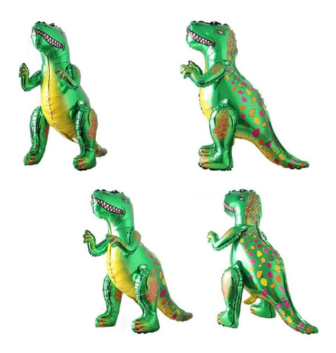 Globo Dinosaurio Rex 3d Dino  4d Jurassic Grande 80 Cm 