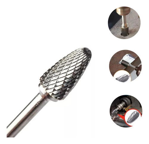 Lima Fresa Rotativa 6mm X 12mm Para Metal Taladro Dremel